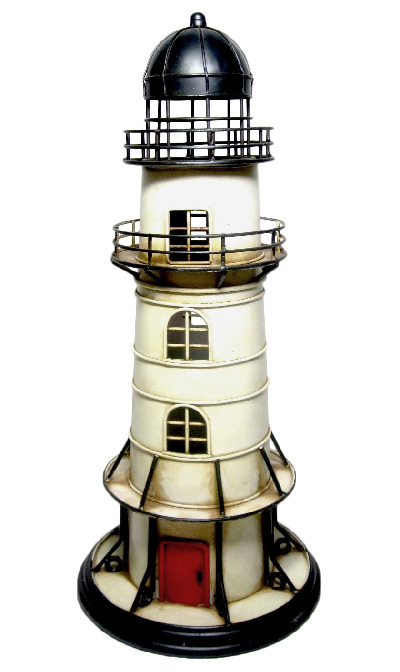 Repro Tin Lighthouse Money Box Small